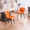 YOUNIKE Dining Chairs Set of 2 Modern Leather Kitchen & Dining Room Chair Upholstered Side Chair Makeup Vanity Chair 19.3"Wx23.62"Dx31.1" H - 4 of 4