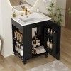 XINGHANZHENXUAN Bathroom Vanity with Sink, Solid Wood Cabinet with Soft-Close Doors, Side Storage & Ceramic Sink (Faucet Not Included) - 4 of 4
