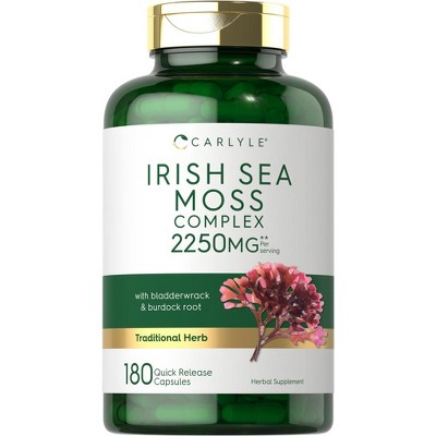 Carlyle Irish Sea Moss 2250mg with Bladderwrack & Burdock Root | 180 Capsules