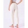 INSPIRE CHIC Women's Pajama Bottoms Fleece Elastic Waistband Loungewear Warm & Soft Long Pants - 4 of 4
