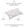 BreathableBaby Cotton Percale Pillowcase, For 13" x 18"/33 x 46 cm Toddler Pillow, Floral Marks (2-Pack) - 3 of 4