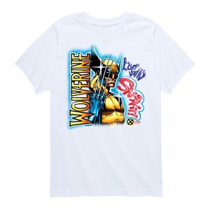 Boys' - Marvel - Wolverine 90s Airbrush Style Short Sleeve Graphic T-Shirt - 1 of 4
