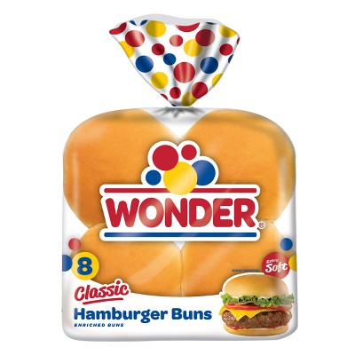 Image of Wonder White Hamburger Buns - 12oz/8ct