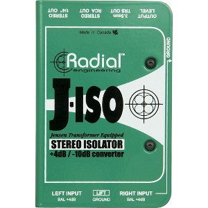 Radial Engineering J-ISO Jensen Transformer Equipped Stereo Isolator +4dB to -10dB Converter - 1 of 4