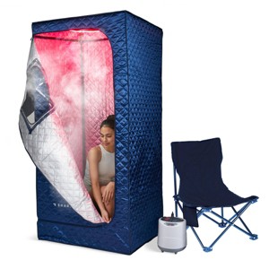 Sharper Image Steam Sauna Tent and Red Light Mask - 1 of 4
