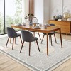 Garvee Modern Geometric Soft Area Rug,Thin Foldable Low Pile Floor Carpet,Non Slip -Stain Resistant Rug - 2 of 4