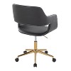 Okak Modern Office Chair with Golden Metal Base, 360 Swivel Chair with Adjustable Height, Criss Cross Chair for Office, Home - 4 of 4