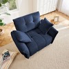 DOMETOUR 47 Ergonomic Single Seater Sofa with High-Resilience Cushions & Pillows, Easy Assembly, Modern Design for Living Room, Office, Blue - 3 of 4