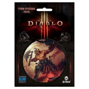 JINX Inc. Diablo III 3" Round Sticker 2-Pack: Barbarian Class - 1 of 1