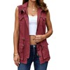 Imily Bela Women's Casual Military Utility Vest Lightweight Sleeveless Drawstring Jackets with Pockets - 4 of 4