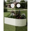 Galvanized Raised Garden Beds Outdoor, Oval Metal Planter Boxes Outdoor, Bottomless Planter Raised Beds for Vegetables Flowers Herbs Fruits - 4 of 4