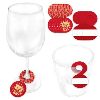 1/6/10/12pc Wine Glass Marker Wine Charms Glasses Identifier Marker Cups  Glasses Markers Silicone