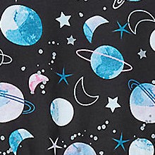 black watercolor planets