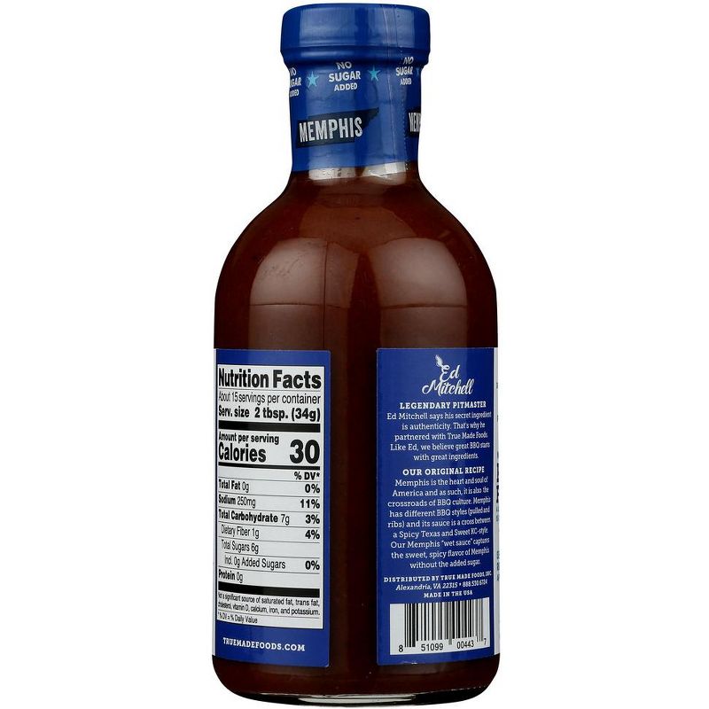 True Made Foods Memphis Sweet & Spicy BBQ Sauce - Case of 6/18 oz, 3 of 8