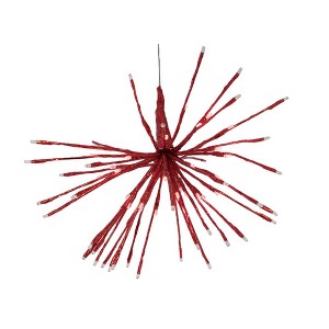 Season's Designs 16" Brown LED Burst Ball Christmas Decoration Indoor Wall Hanging with 80 LEDs and 8 Light Modes (Requires AAA Batteries, Not - 1 of 1