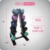 HolaHatha Hex Dumbbell Set with Hand Weights and Storage Rack - 3 of 4