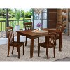 HomeStock 5-Piece Rectangle Mahogany Finish Solid Wood Top Dining Table with 4-Chairs - 2 of 4
