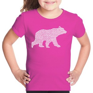 LA Pop Art Girl's Word Art T-shirt - Mama Bear - 1 of 4