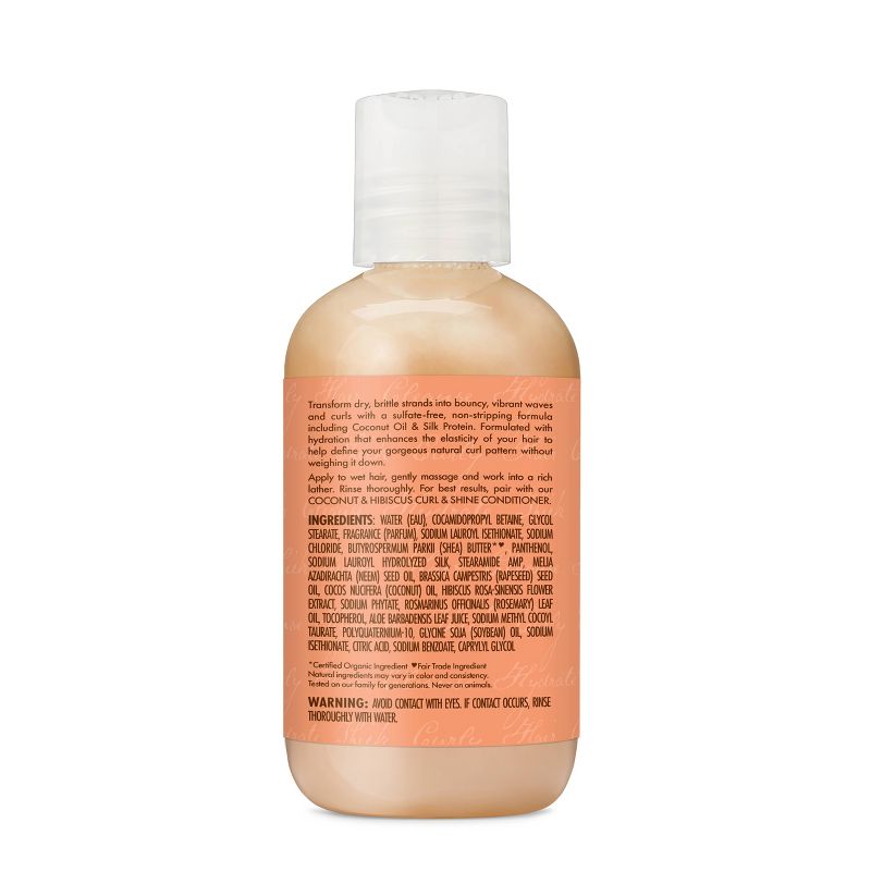 SheaMoisture Coconut & Hibiscus Curl & Shine Shampoo For Thick Curly Hair, 5 of 16