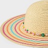 Girls' Paper Straw with Fruit Beads Floppy Sun Hat - Cat & Jack™️ - image 3 of 3