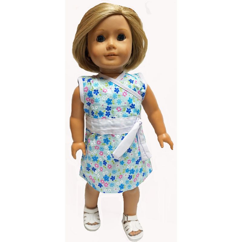 Doll Clothes Superstore Versatile Blue Aline Dress Fit 18 Inch Girl Baby and Cabbage Patch Kid Doll, 3 of 5