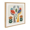 Kate & Laurel All Things Decor 22"x22" Sylvie Folk Birds Harvest Wall Art by Carey Copeland Natural Mid-Century Colorful Bird - 2 of 4