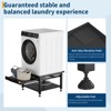 27" Wide Washer and Dryer Pedestals with Pullout-Shelf, 16" Hight Laundry Pedestal with Adjustable Anti-Vibration Pads, Drain Pan and Hose, 1000 lbs - 4 of 4