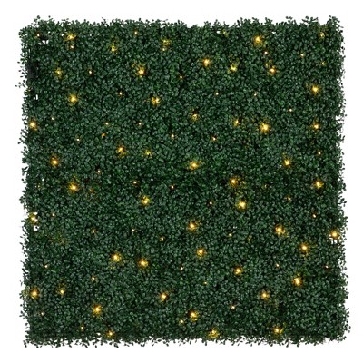 Nearly Natural 40"x40" UV Resistant Boxwood Artificial Living Wall Panel Green
