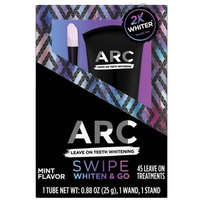 ARC Oral Care Leave on Teeth Whitening, 45 Treatments, 1 Wand and 1 Stand - 0.88oz