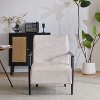 CAVINAS 26.38" Modern Upholstered Lounge Chair with Metal Legs, Accent Armchair for Living Room, Bedroom, Office - 2 of 4
