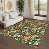 Washable Modern Non Slip Floral Print Area Rugs for Bedroom Living Room, Soft Low Pile Carpet for Home Office - 2 of 4
