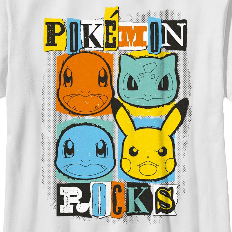 Boy's Pokemon Starters Rocks T-Shirt, 2 of 5
