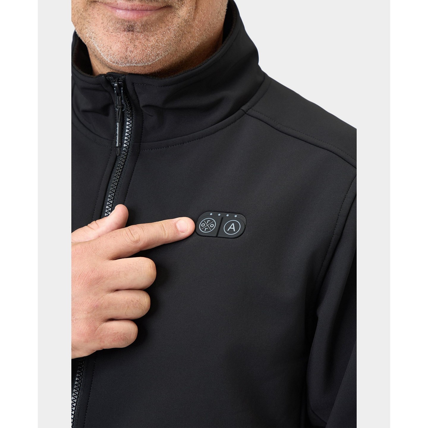 Мужская куртка Ororo 6-Zone Dual-Control Heated Softshell Jacket with Battery (Black), цвет: Чёрный — фото 6