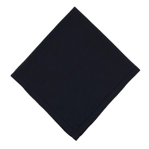 CTM Large Black Hemstitched Handkerchief - 1 of 4