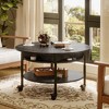 WOWLIVE Lift Top Coffee Table with Storage Shelves and Wheels，Round Casters Cocktail Table with Hidden Compartment for Living Room - 2 of 4