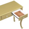 Vynxaria Luxury Makeup Vanity Desk with Oval Mirror & 3 Drawers - Elegant Silver Finish - 4 of 4