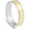 Pompeii3 6mm 950 Platinum & 18k Gold Two Tone Wedding Band Ring - 2 of 4