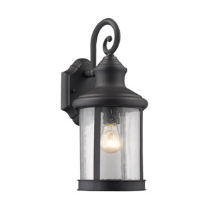 Chloe Lighting CH22049BK16-OD1 Galahad Transitional 1 Light Black Outdoor Wall Sconce 16" Height - 1 of 2