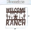5 Star Super Deals Rustic Western Welcome To The Ranch Sign Weatherproof Metal Wall Art with Cactus/Star Design for Ranches and Outdoor Decor, 20x18 - 3 of 3
