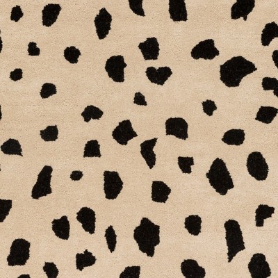 Sanremo Beige and Black Tufted Wool 8' x 10' Area Rug