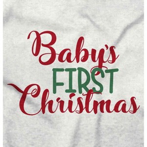 Cute Baby First Christmas Celebration Toddler Baby Graphic T Shirt Brisco Brands - 1 of 4
