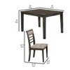 NicBex Dining Table Set for 4 Rectangular Wood Dining Table with 4 Upholstered Chairs for Kitchen - 3 of 4