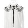 INSPIRE CHIC Women's Semi-Sheer Embroidery Neck Ruff Detachable Fake Dickey Collar Little Shawl 1 Pc - 2 of 4