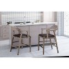 Montana Stationary Counter Height Barstool Light Barnwood - Boraam: Upholstered Faux Leather, Wood Frame, 24" Seat Height - 2 of 4