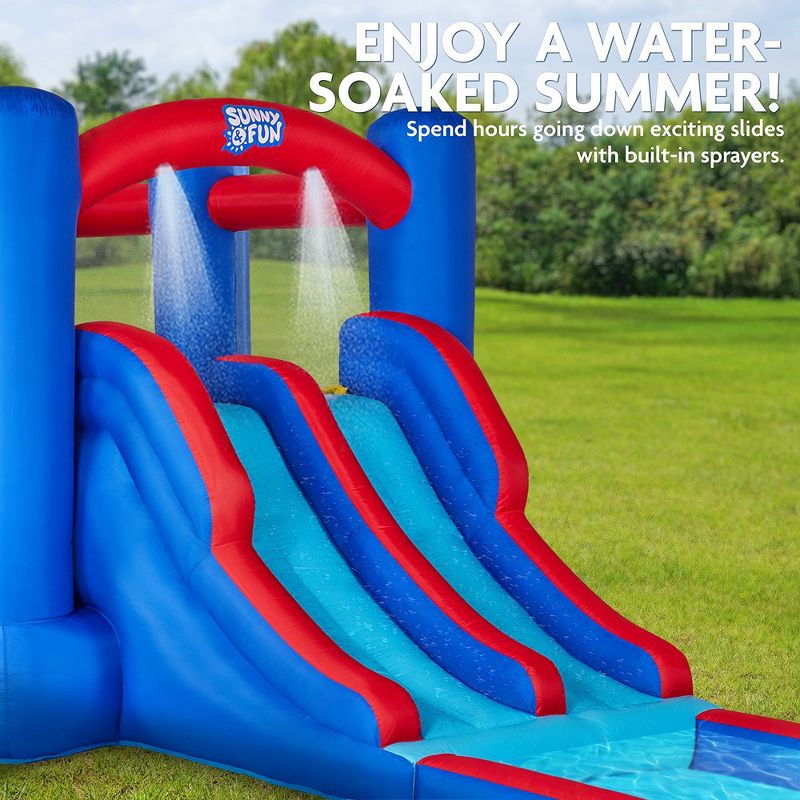 Sunny & Fun Inflatable Kids Backyard Water Slide Bounce House, 5 of 8