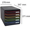 Exacompta Big Box Desktop Organizer - d 13.8 x w 11 x h 10 8 - Harlequin - 2 of 4