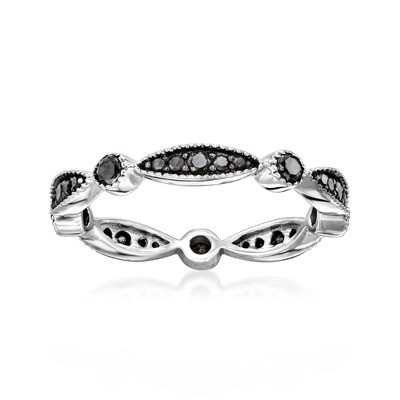 Ross-Simons 0.50 ct. t.w. Black Diamond Ring in Sterling Silver