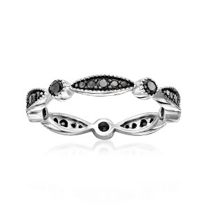 Ross-Simons 0.50 ct. t.w. Black Diamond Ring in Sterling Silver - 1 of 4