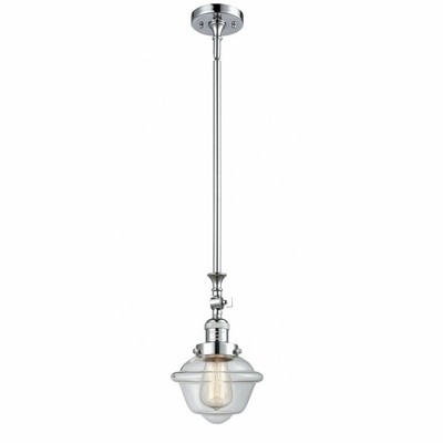 Oxford - 1 Light Stem Hung Tiltable Mini Pendant In Traditional Style-12 Inches Tall and 7.5 Inches Wide