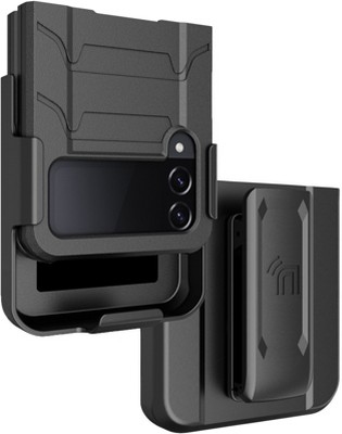 Nakedcellphone Special Ops Case and Belt Clip Holster Combo for Samsung Galaxy Z Flip 4 - Black
